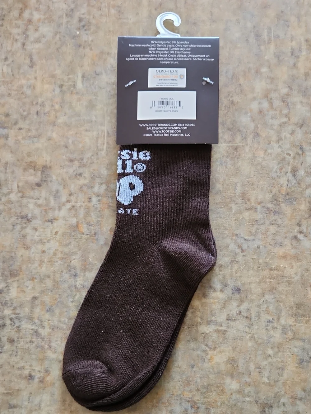Tootsie Roll & Warheads Candy Theme Crew Socks